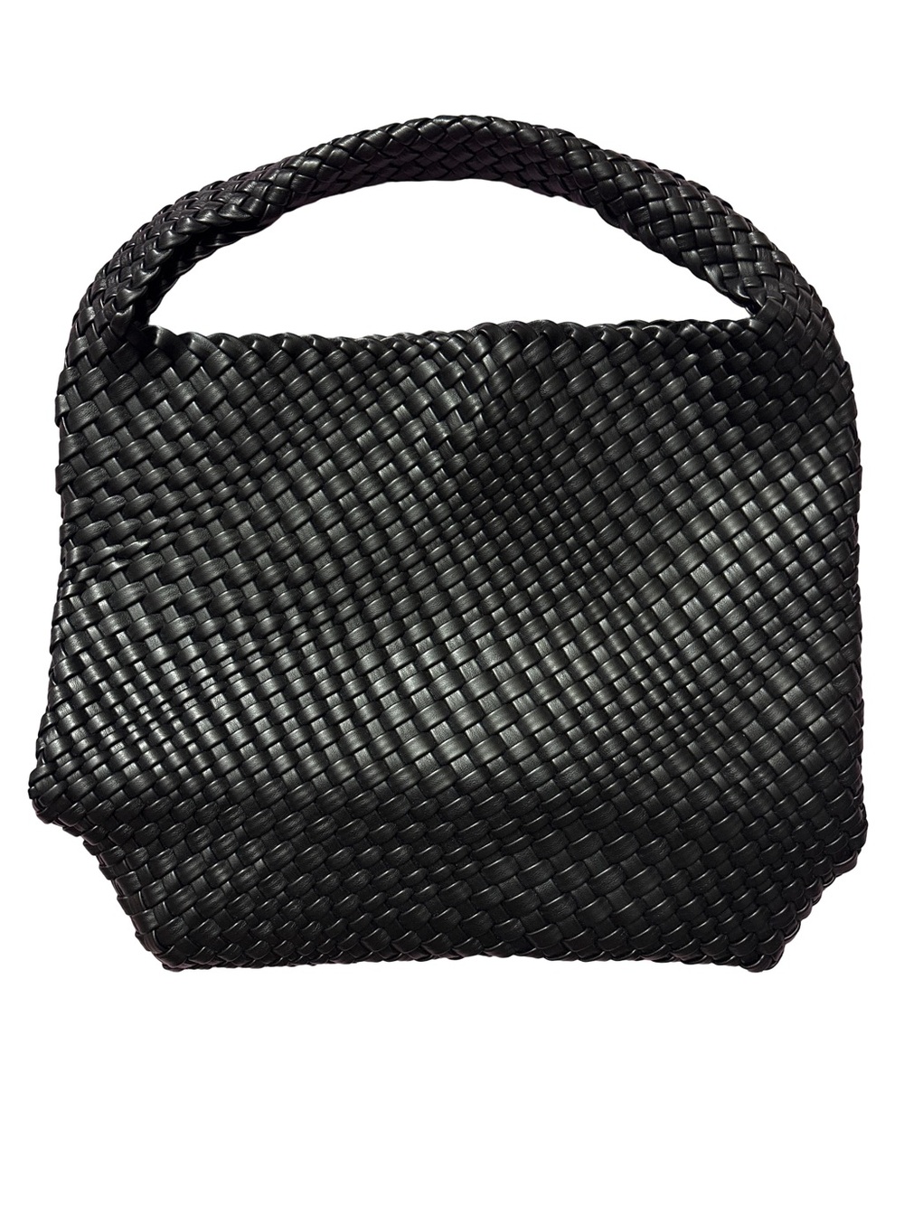 Handwoven Black Tote Bag - Unbranded